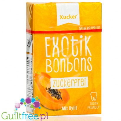 Xucker Exotic Bombons - cukierki bez cukru z ksylitolem o smaku owocó tropikalnych