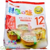 Marukome - niskokaloryczna zupa miso instant, 12 porcji w 4 smakach, 32kcal w porcji 175ml