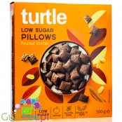Turtle Low Sugar Peanut Butter Pillows - poduszki zbożowe z masłem orzechowym niska zawartość cukrów bezglutenowe BIO 300g