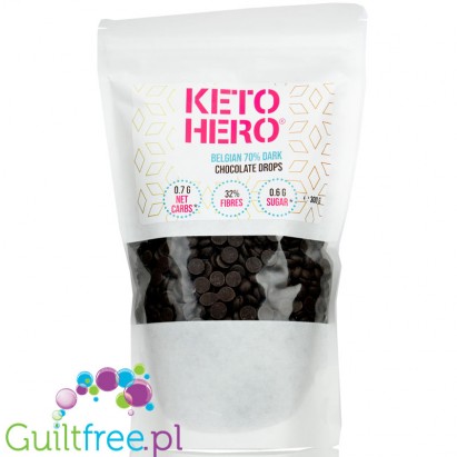 Keto Hero 70% Donkere Belgische chocoladedruppels