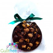 Santini Christmas - bombka z ciemnej czekolady bez cukru z ksylitolem z śliwką i migdałami
