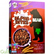 Bear Multigrain Alpha Bites Cocoa - wieloziarniste kakaowe płatki śniadaniowe bez dodatku cukru