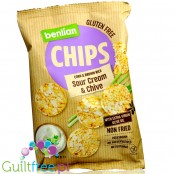Benlian Chips Sour Cream & Chive thin low-fat brown rice and corn chips