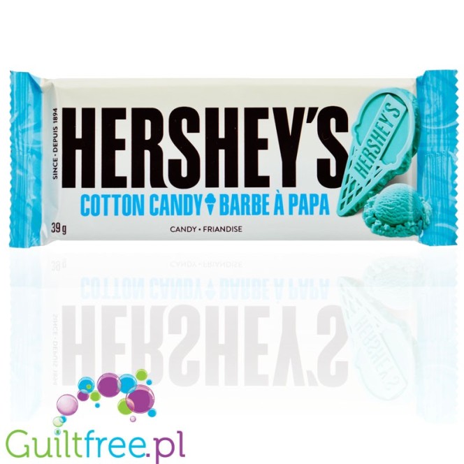 Hershey's Cotton Candy (CHEAT MEAL) - błękitna tabliczka czekolady o smaku waty cukrowej