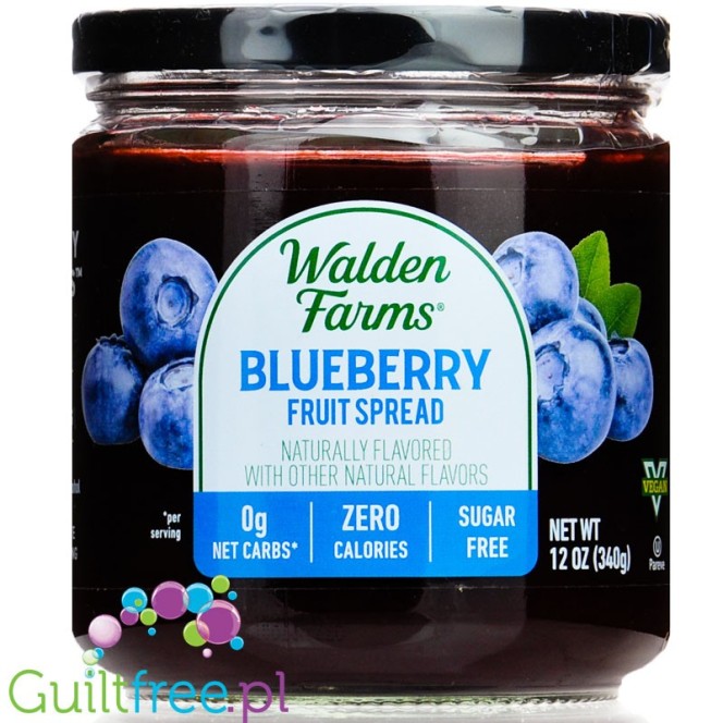 Walden Farms Blueberry Spread USA - dżem jagodowy bez cukru i kcal ze stewią