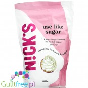 N!CKS Use Like Sugar 1:1, 1KG - baking powder sweetener, stevia, xylthiol & erythritol