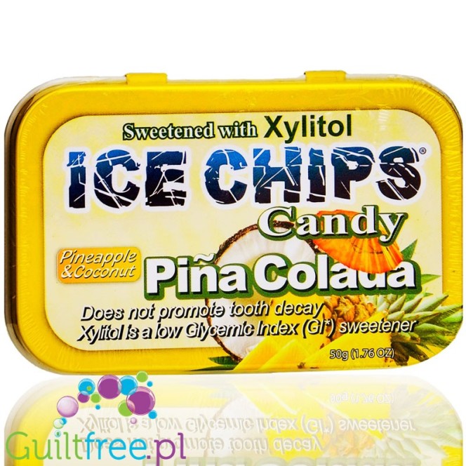 Ice Chips Xylitol Pina Colada, cukierki z ksylitolem, bez cukru