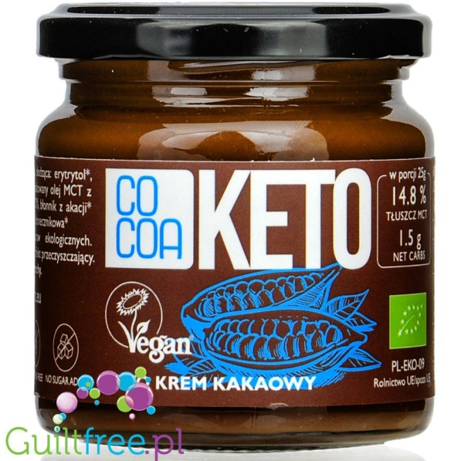 RAW COCOA Keto - vegan sugar-free bio cocoa cream with MCT and erythritol