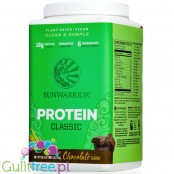 Sunwarrior Protein Classic Chocolate 0,75KG - organiczna wegańska odżywka białkowa ze stewią