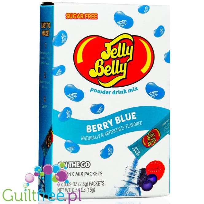 Jelly Belly Berry Blue Drink Mix Singles to Go 5kcal - saszetki bez cukru, napój instant