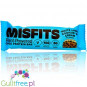 MisFits Plant Cookies & Cream - wegański baton proteinowy ze stewią i ksylitolem