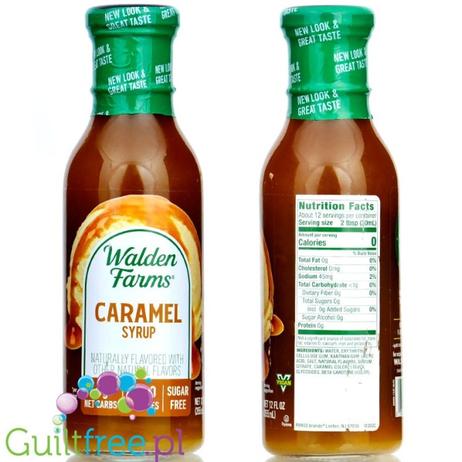 Walden Farms Caramel Syrup US version with stevia & erythritol