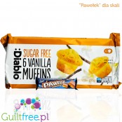 Diablo Sugar Free Vanilla Muffins - 6 waniliowych mufinów bez cukru