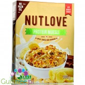 Nutlove Protein Muesli Choco & Banana - wegańskie proteinowe muesli śniadaniowe bez dodatku cukru i oleju palmowego