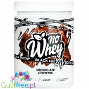 Rocka Nutrition NO WHEY Chocolate Brownie - wegańska odżywka białkowa 4 źródła białka, bez glutenu