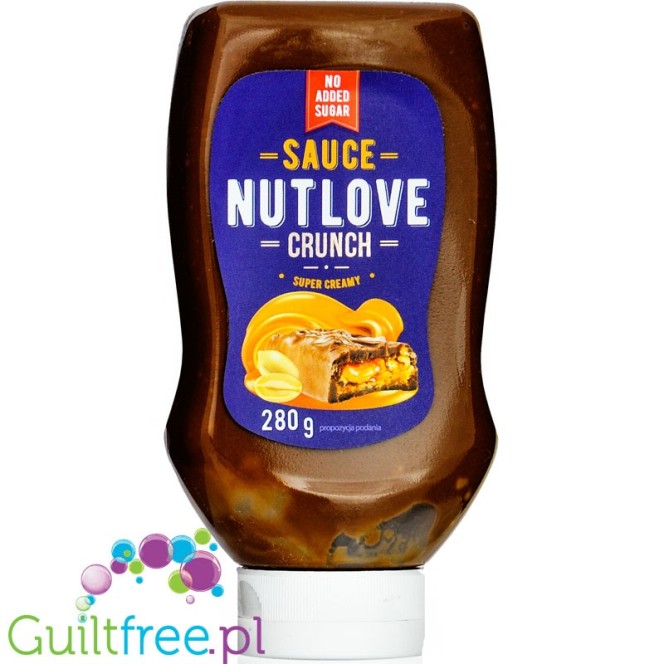 Allnutrition Sauce Nutlove Crunch - super gęsta polewa bez dodatku cukru, Czekolada & Orzech Ziemne