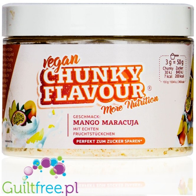 More Nutrition Chunky Flavor Mango & Passionfruit 250g - wegański aromat w proszku, Mango & Marakuja