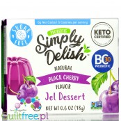 Simply Delish Natural Sugar Free Vegan Black Cherry Jelly Dessert