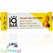 IQ Bar Peanut Butter Chip - wegański keto baton białkowy z Lion's Mane (Orzechy & Czekolada)