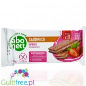Abonett Strawberry Sandwich 128kcal - bezglutenowa lekka kanapka z kremem truskawkowym