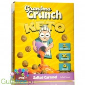 Grandma Crunch Keto Cereal Salted Caramel - wegańskie płatki śniadaniowe bez cukru 50% białka