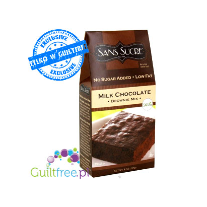Sans Sucre No Sugar Added Milk Chocolate Brownie Mix with Stevia 