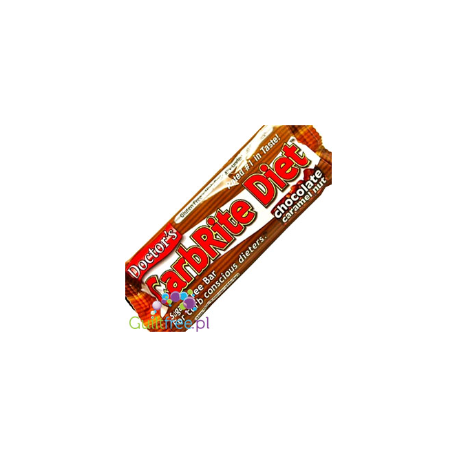Doctor`s CarbRite Diet Bar Chocolate Caramel Nut Sugar Free Bar - Chocolate-Caramel Sugar-Free High Protein Chocolate Bars