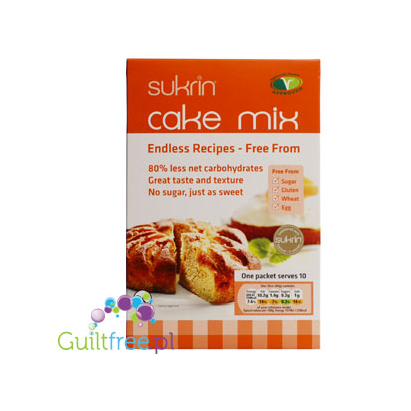 Sukrin - Ciasto niskowęglowodanowe bez glutenu - mieszanka do wypieku