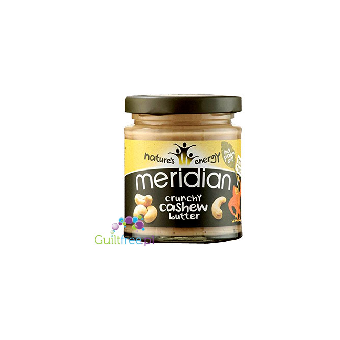 Meridian Cashew Crunchy - masło z nerkowców bez cukru i soli