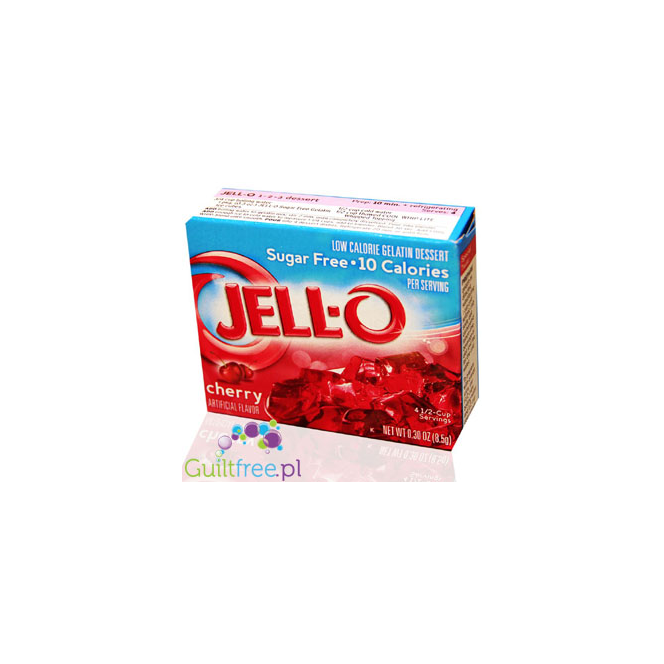 Jell-O Cherry - galaretka 10kcal zero cukru, instant, smak czereśniowy