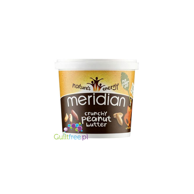 Meridian XL 1KG czyste Masło Orzechowe Crunchy bez cukru i soli