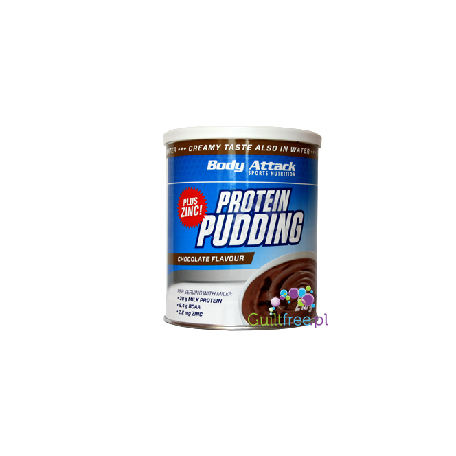 Body Attack protein pudding chocolate flavor with zinc and BCAA
