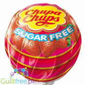 -Chupa Chups Strawberry, sugar free lollipop 26kcal
