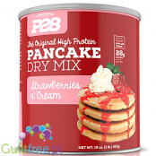 P28 Naleśniki Proteinowe Czekolada & Kokos 0,45kg The Original High Protein Pancake Dry Mix, Strawberries n' Cream