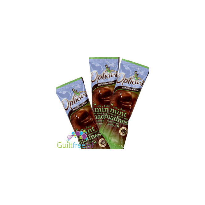 Options dietetic milk chocolate with a natural mint flavor