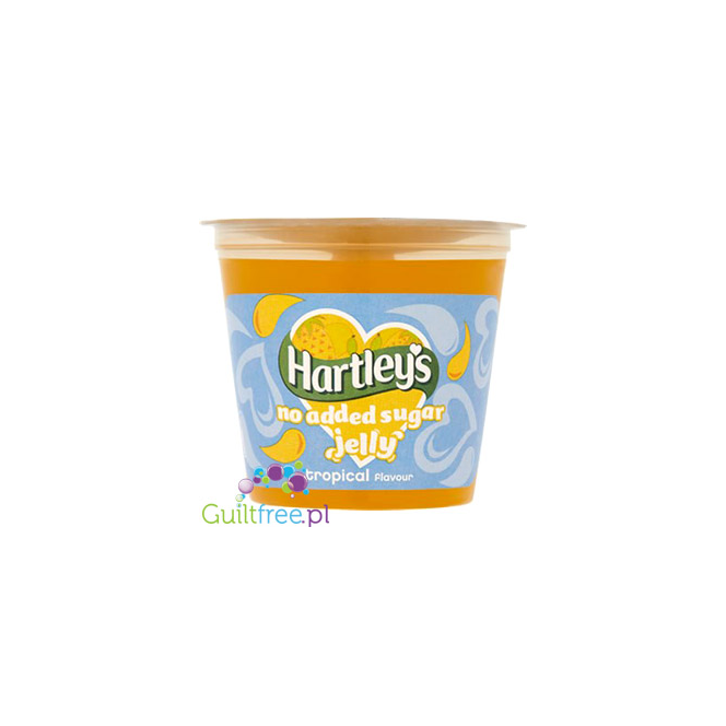 Hartley's Tropical Jelly 10kcal - gotowa galaretka bez cukru, Owoce Egzotyczne