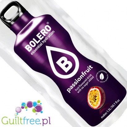 Bolero Instant Fruit Flavored Drink with sweeteners, Passionfruit - Mix powder to prepare a drink flavored with passion fruit sw