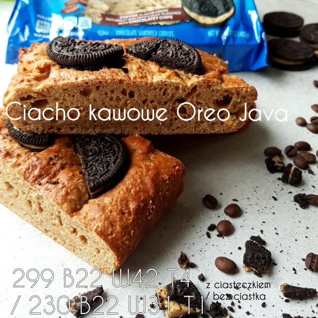 Kawowe ciasto proteinowe bez cukru a la Oreo Java 22g białka & 230kcal