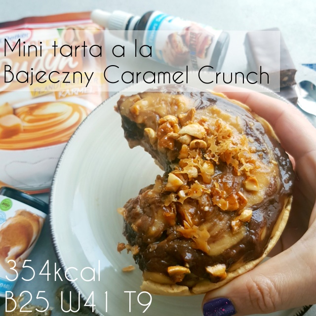 Mini tarta a la Bajeczny Caramel Crunch bez cukru – najlepszy fit deser tego roku!