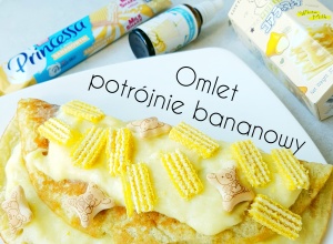 Potrójnie bananowy omlet proteinowy – 50g białka & 400kcal