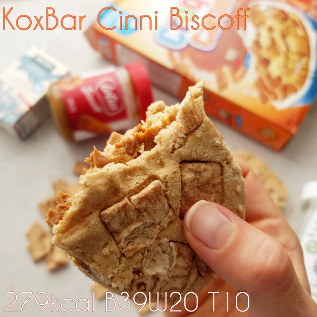 KoxBar Cinni Biscoff – domowy baton proteinowy bez cukru 39g białka & 279kcal