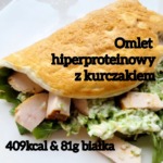 Omlet hiperproteinowy z kurczakiem – pomysł na 80g białka