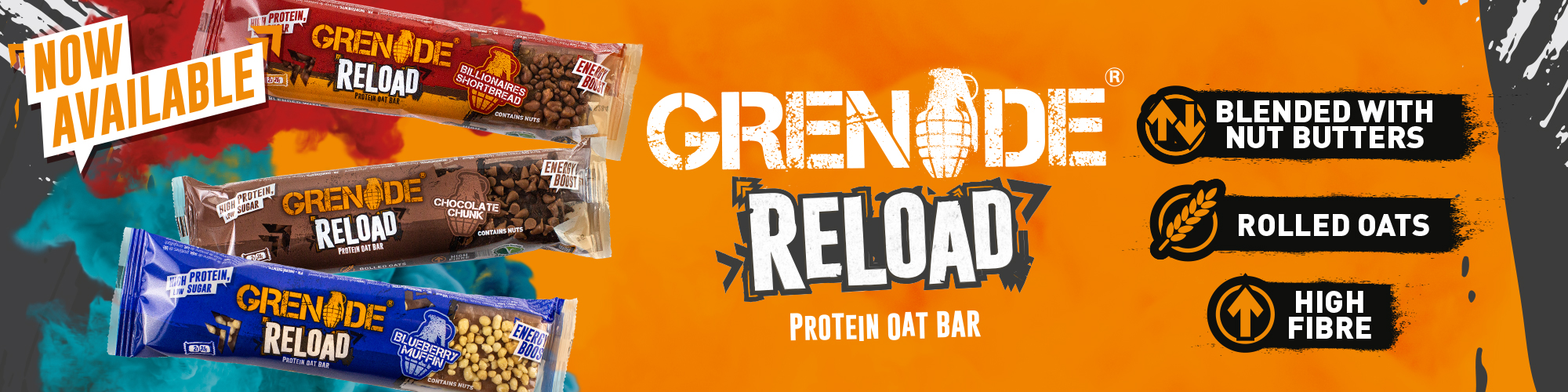 Grenade Reload protein oat bar