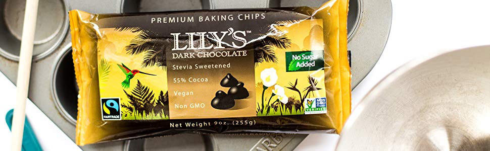 Lily's Sweets krople czekolady bez cukru