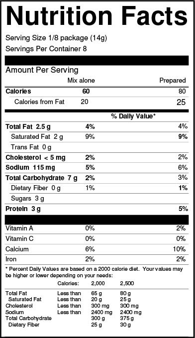 Sans Sucre Mousse Mix - Chocolate Cheesecake nutritional values