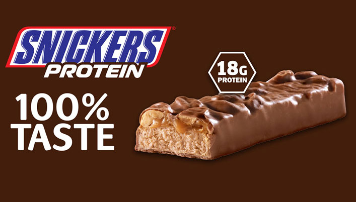 Znalezione obrazy dla zapytania snickers protein